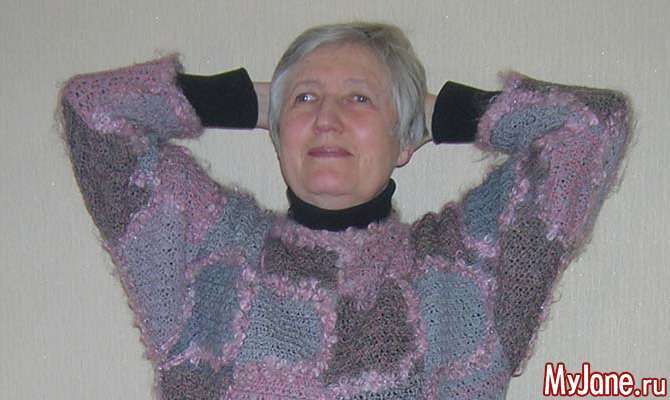 Блузон «Pink perl». Вязання гачком